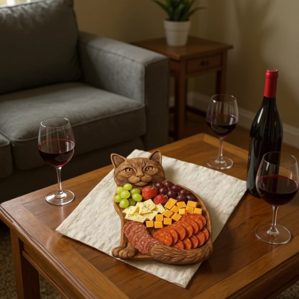 Wynonna - 猫のシルエットスナックボード