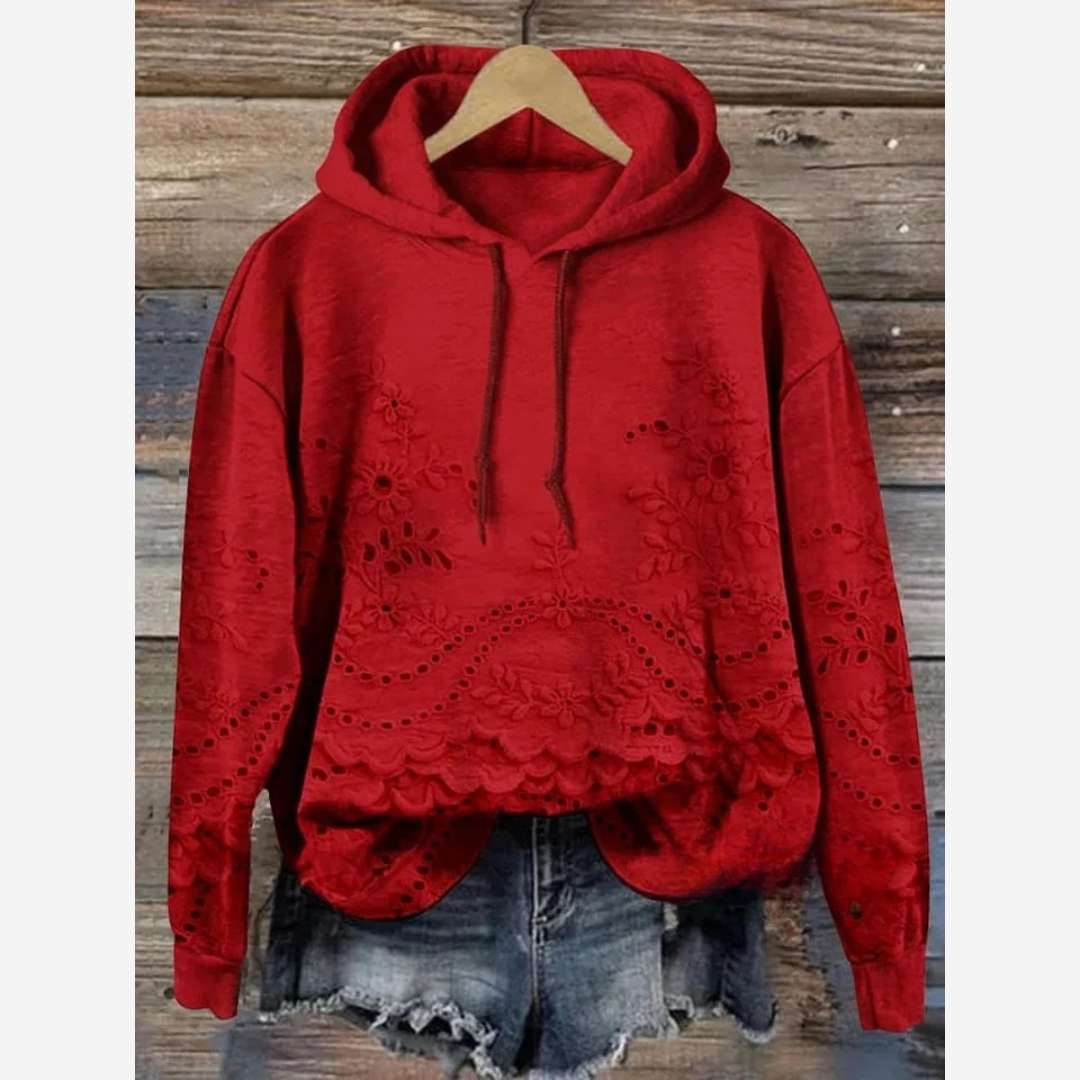 Eliska - スタイリッシュなカジュアルフローラルフーディ