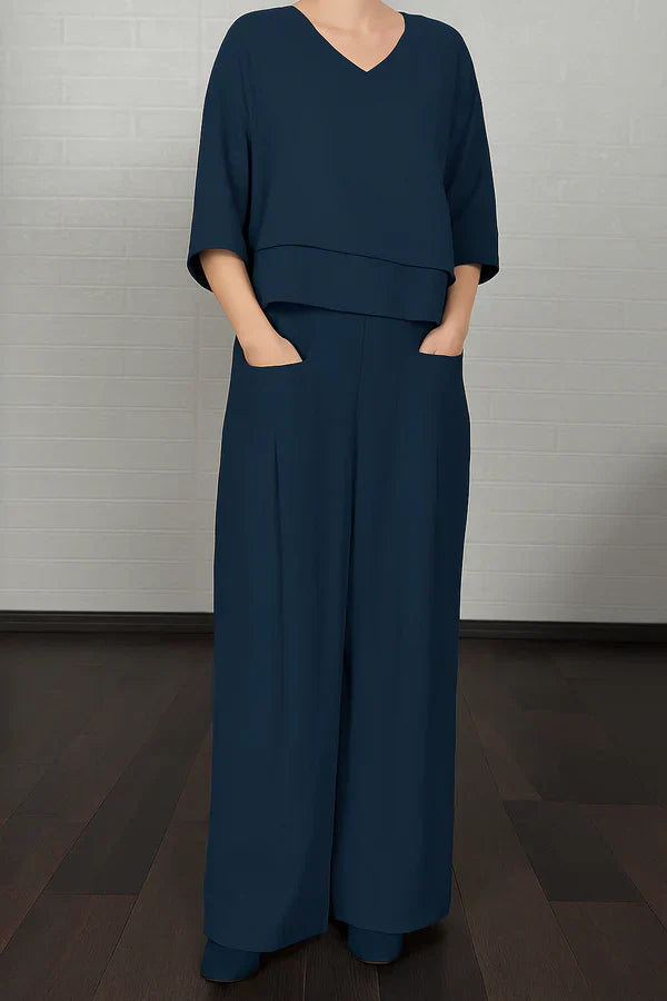 Milana - エレガントカジュアルツーピースセット