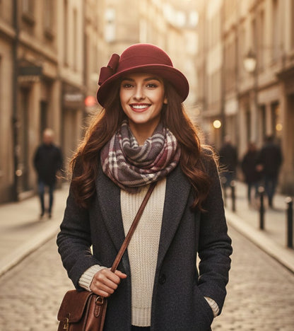 Magnolia - エレガントなブリム付きクロシェハット