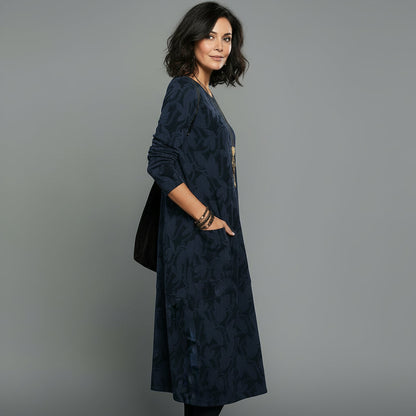 Alisson - スタイリッシュなカジュアルミディドレス