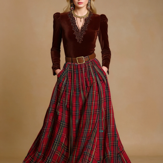 Jasalyn - エレガントカジュアルマキシドレス