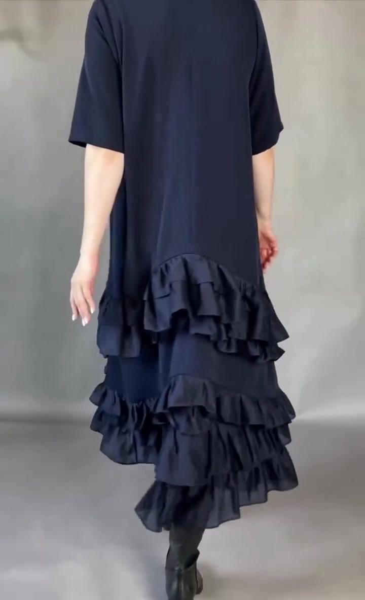 Elena - ソフトタッチ ティアードマキシワンピース