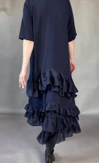 Elena - ソフトタッチ ティアードマキシワンピース