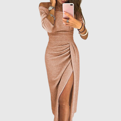 Evalora - エレガントカジュアルミディドレス