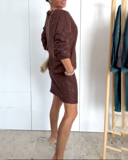 Meliorah - スタイリッシュカジュアルミニドレス