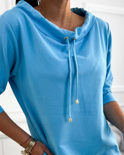 Leolia - スタイリッシュカジュアルフーディドレス