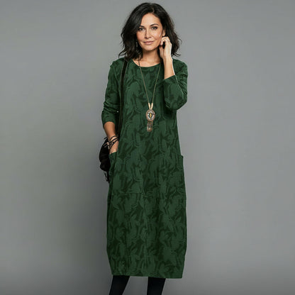 Alisson - スタイリッシュなカジュアルミディドレス