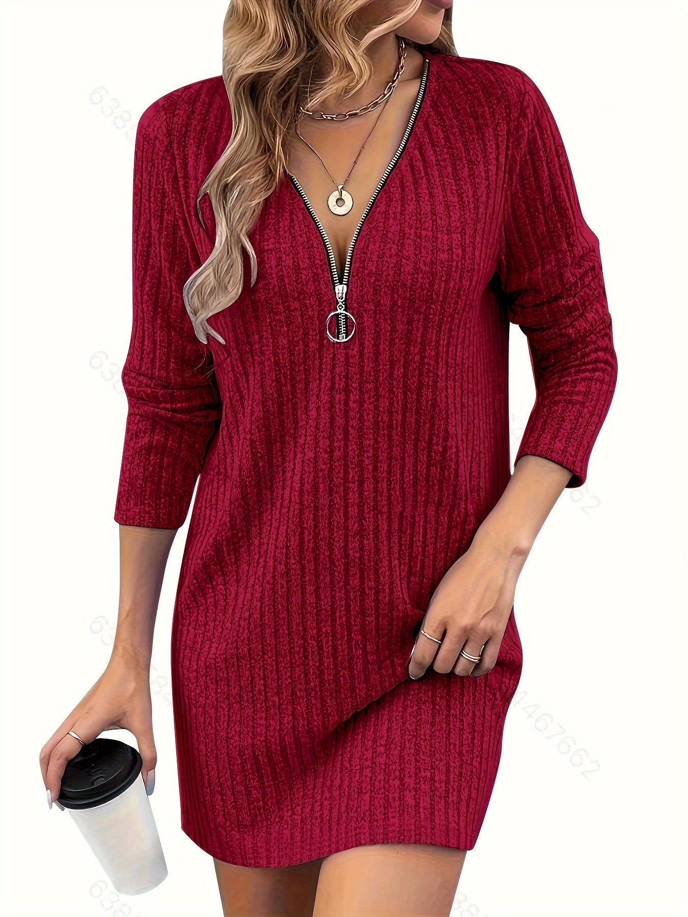 Aenora - スタイリッシュカジュアルミニドレス