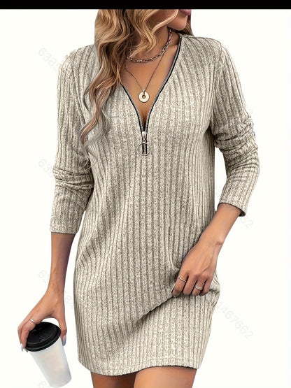 Aenora - スタイリッシュカジュアルミニドレス