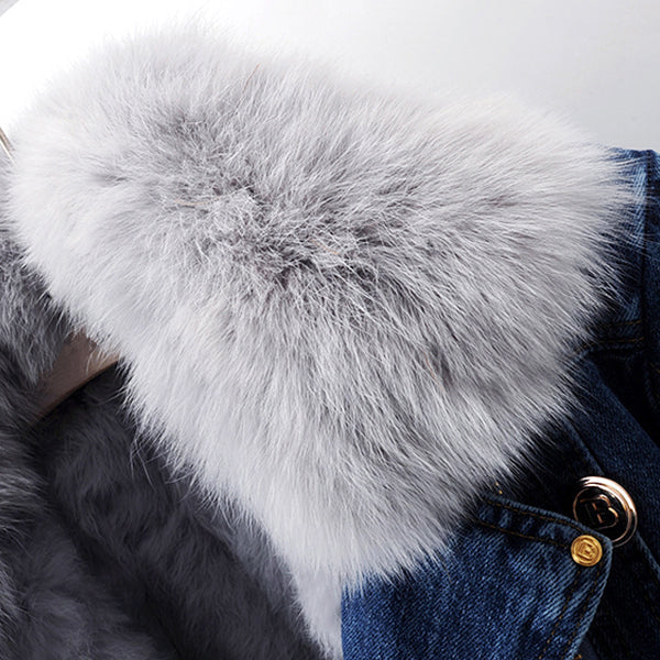 Fayana - スタイリッシュなカジュアルデニムコート