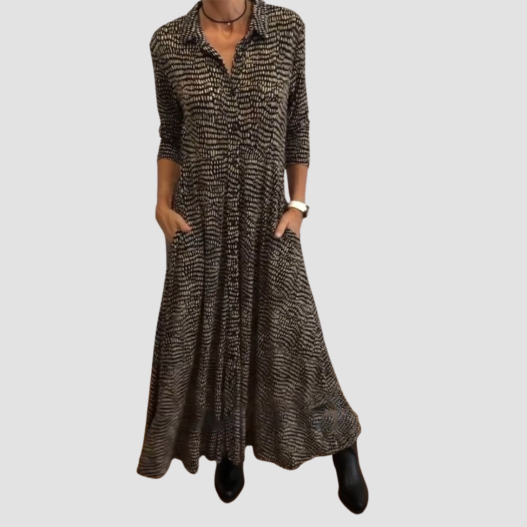 Elyse - スタイリッシュカジュアルマキシドレス