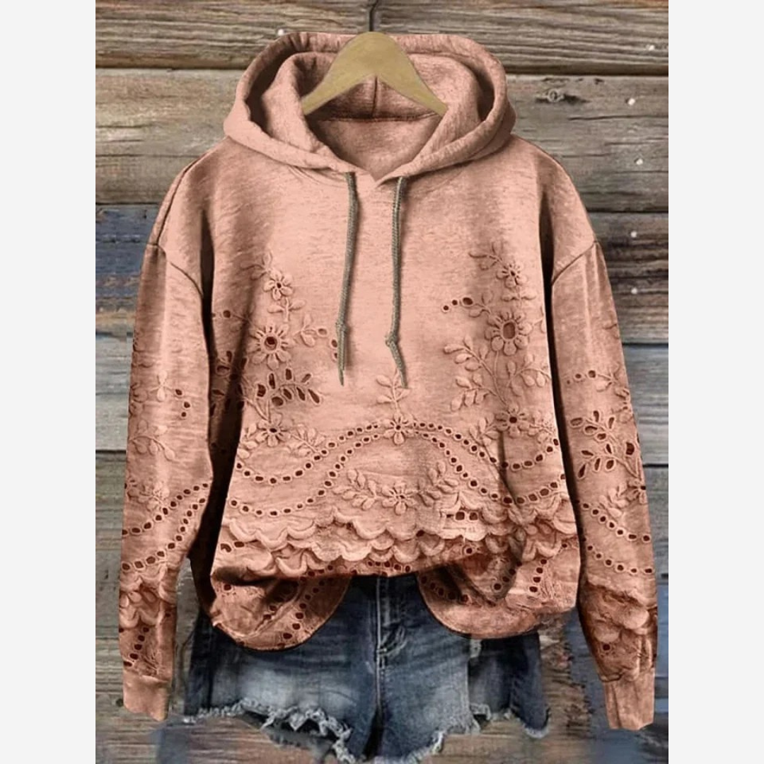 Eliska - スタイリッシュなカジュアルフローラルフーディ