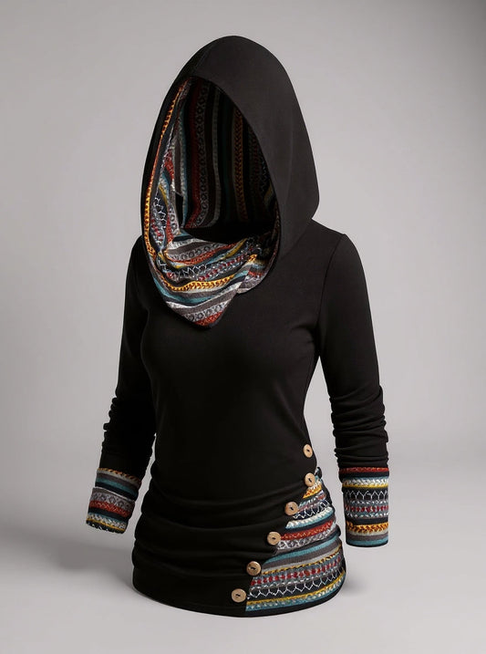 Amilene - スタイリッシュなカジュアルプルオーバーフーディ