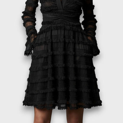 Zaienna - テクスチャー感のあるフリンジドレス