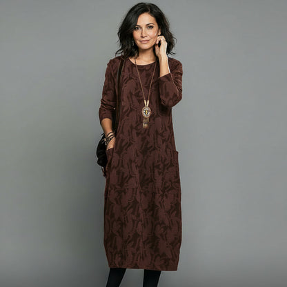 Alisson - スタイリッシュなカジュアルミディドレス