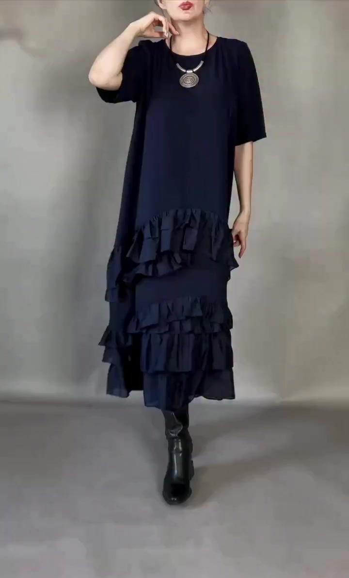 Elena - ソフトタッチ ティアードマキシワンピース