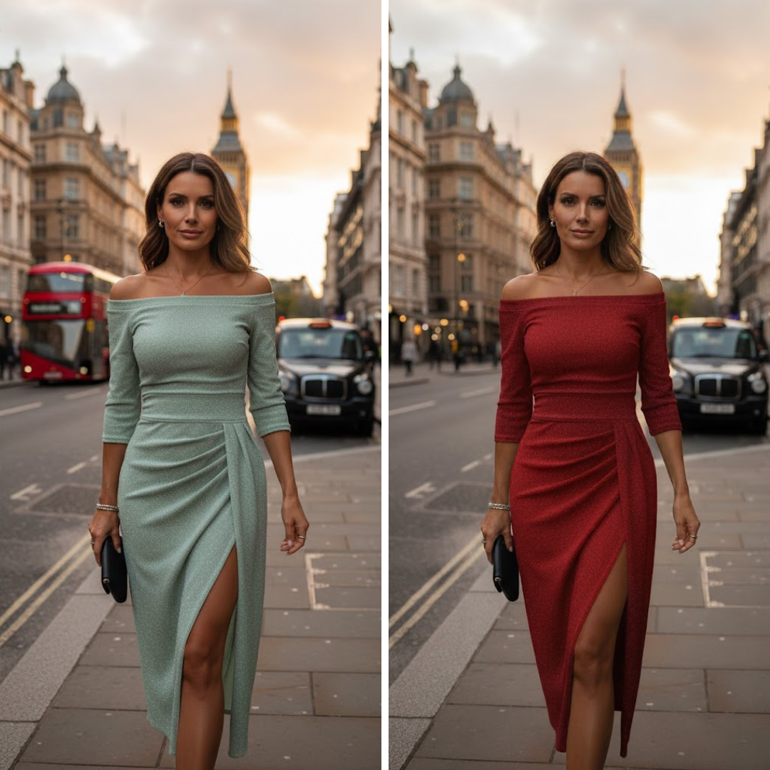 Evalora - エレガントカジュアルミディドレス