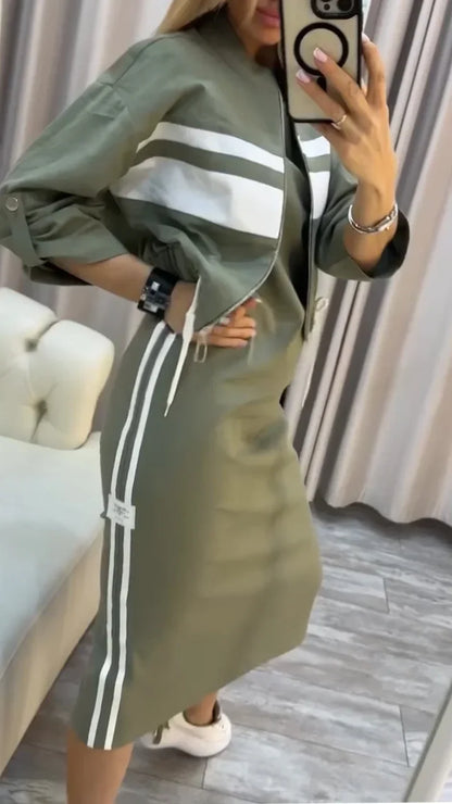 Charletta - スタイリッシュなカジュアル2ピースセット