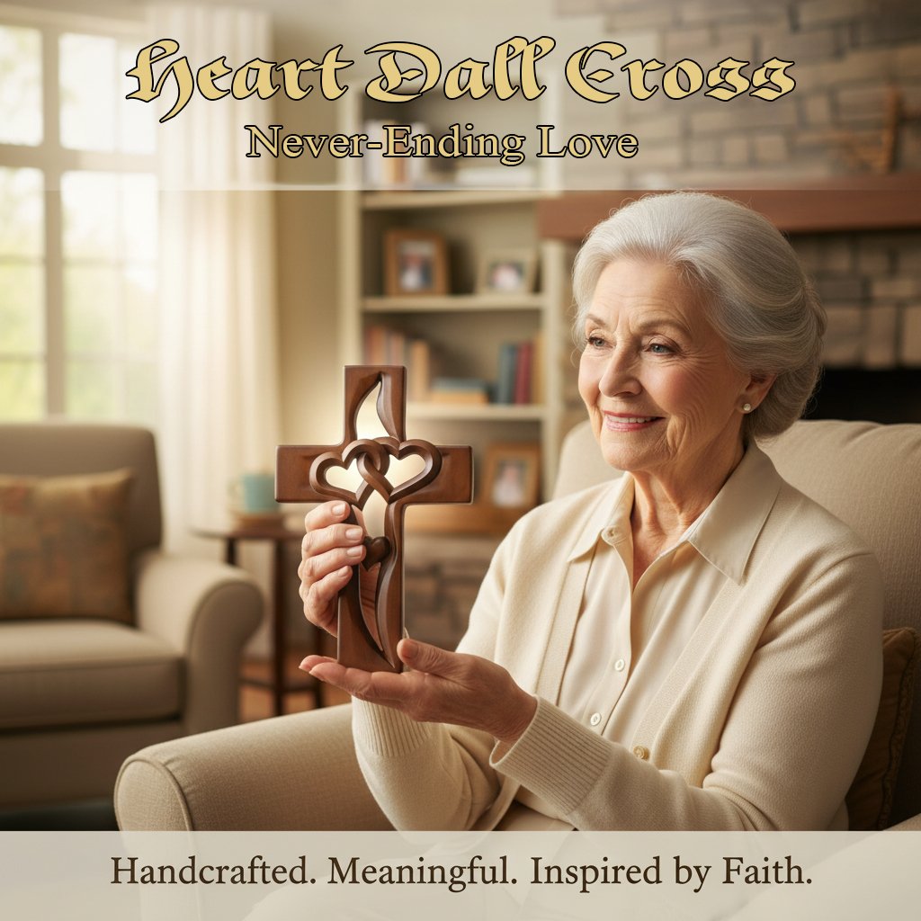 Orlinda - ハートディテールのクロス壁飾り