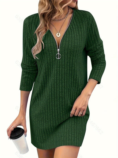 Aenora - スタイリッシュカジュアルミニドレス