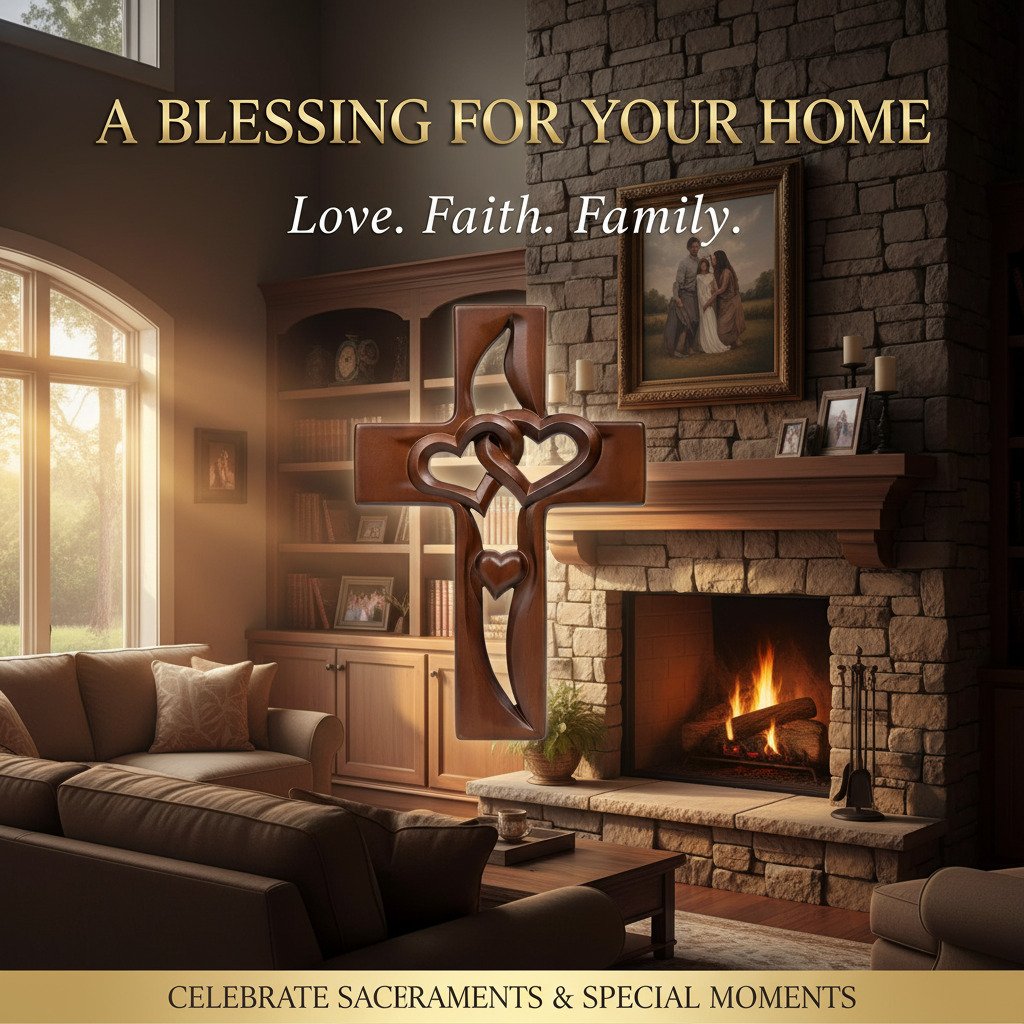 Orlinda - ハートディテールのクロス壁飾り