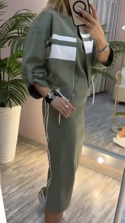 Charletta - スタイリッシュなカジュアル2ピースセット