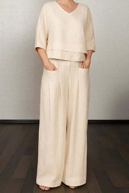 Milana - エレガントカジュアルツーピースセット