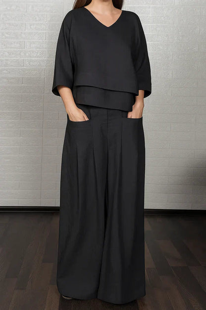 Milana - エレガントカジュアルツーピースセット