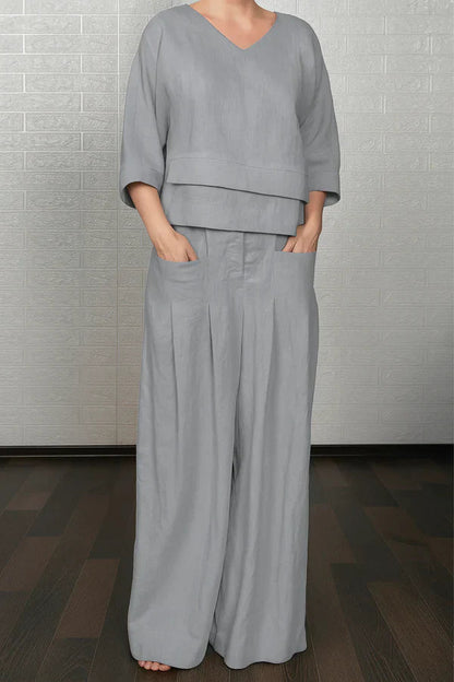 Milana - エレガントカジュアルツーピースセット