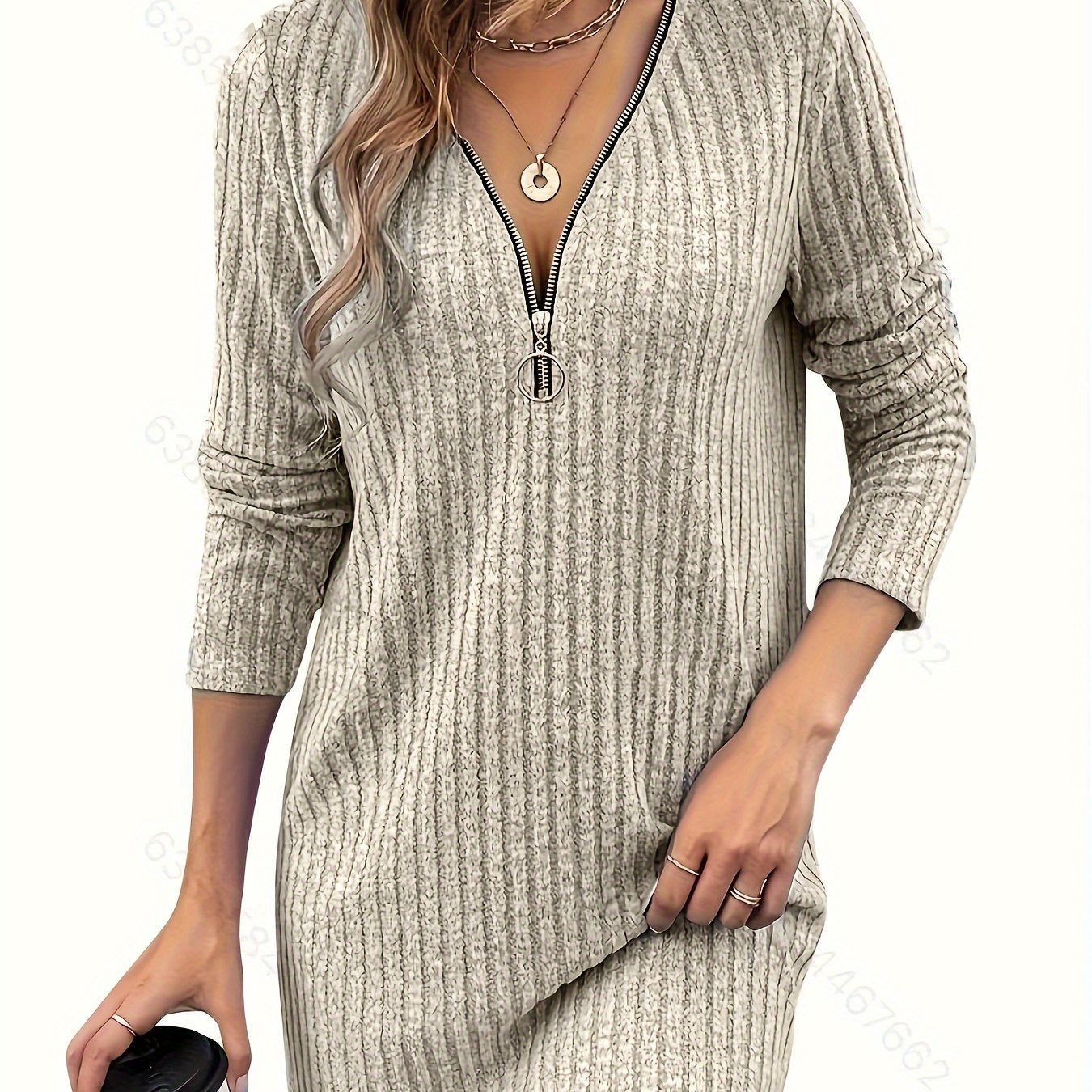 Aenora - スタイリッシュカジュアルミニドレス