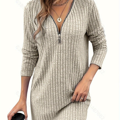 Aenora - スタイリッシュカジュアルミニドレス