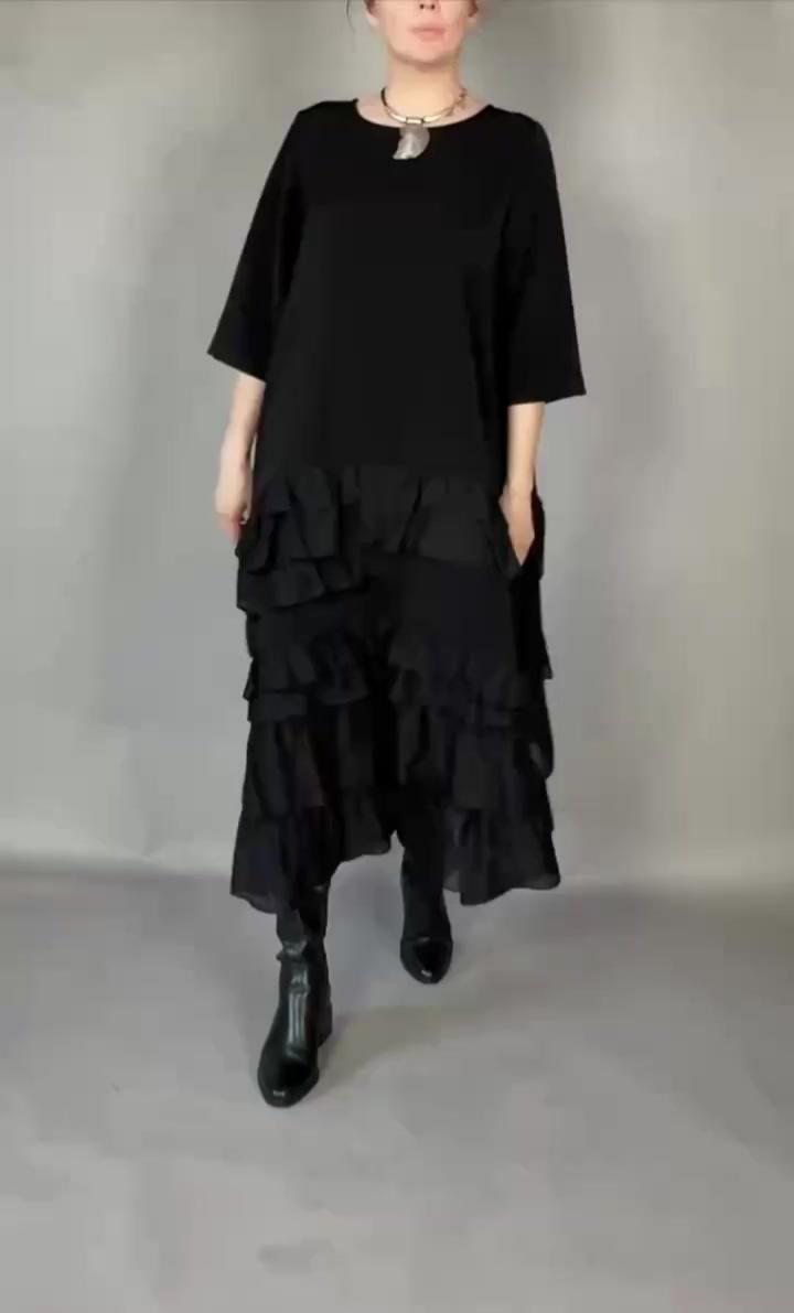 Elena - ソフトタッチ ティアードマキシワンピース