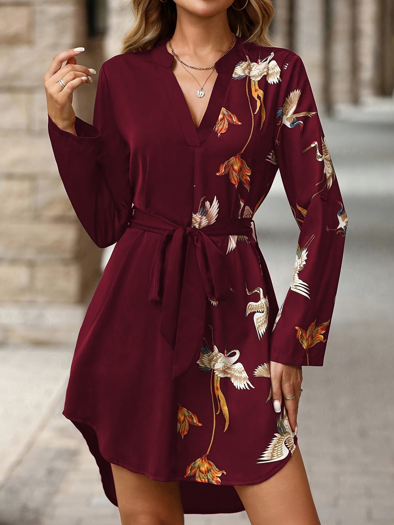 Oriella - スタイリッシュカジュアルミニドレス