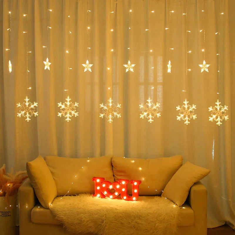 Raynette - LEDスノーフレークカーテンライト