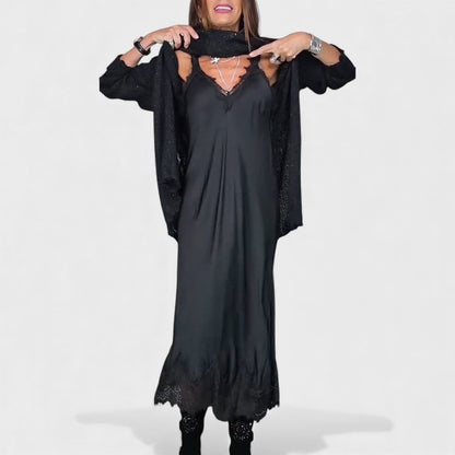 Abalyn - スタイリッシュカジュアルミディドレス